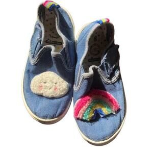 Girls slip on Shoes Rainbow Cloud Memory Foam Wonder Nation 8